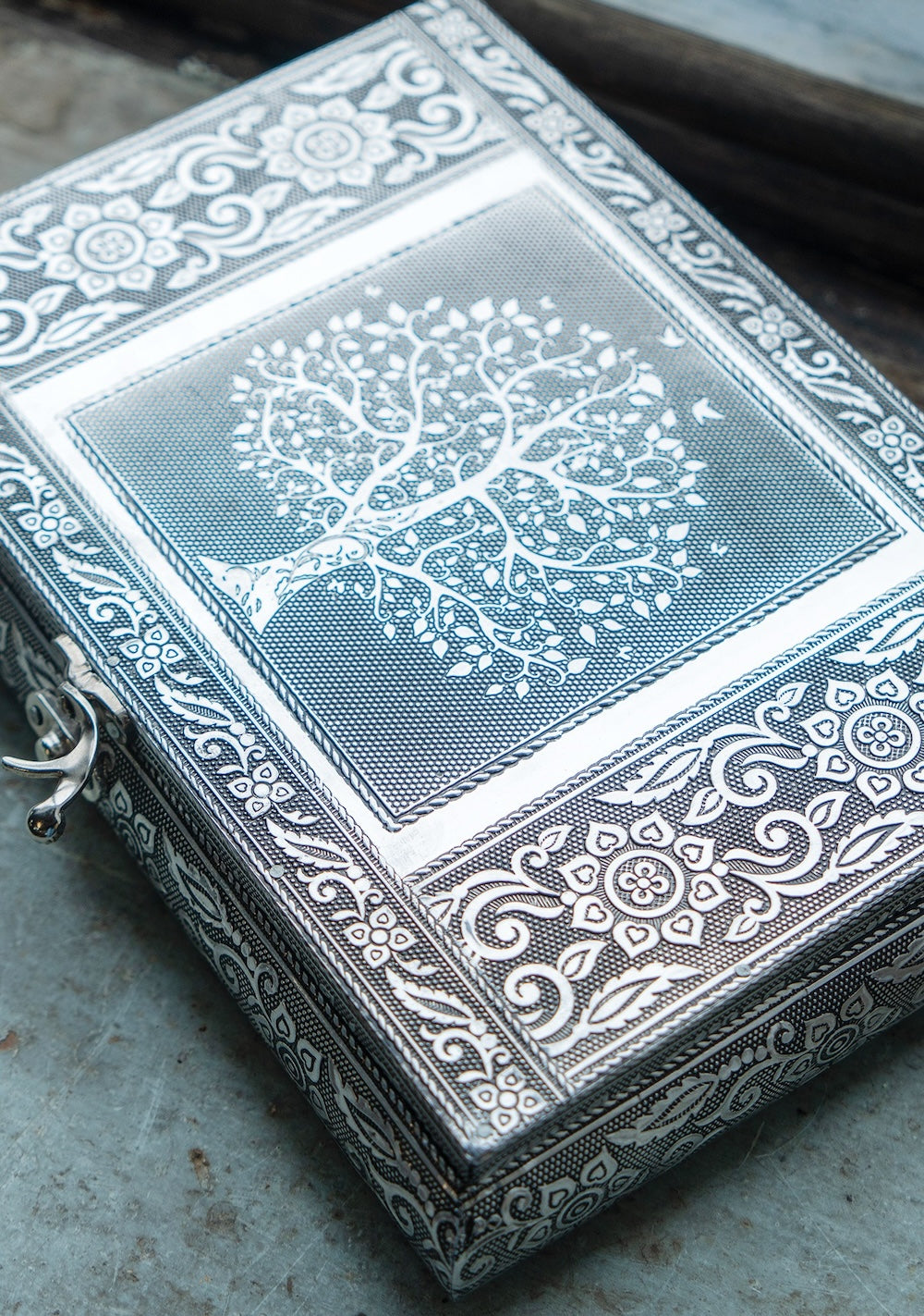 Tree of life Design jewellery box Close up