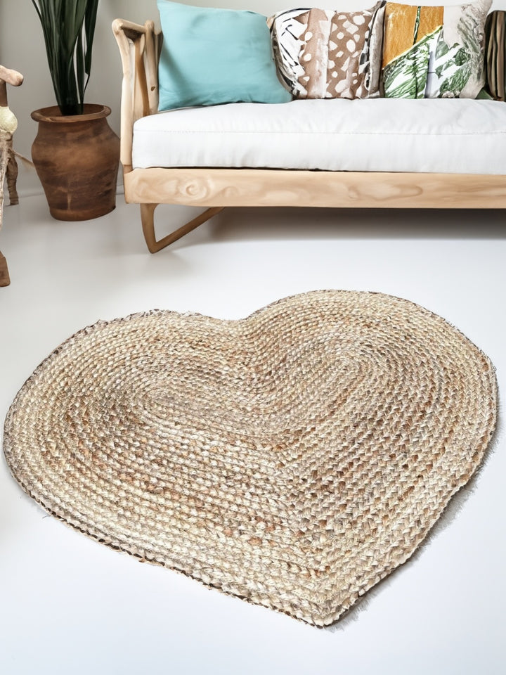 Small Jute Heart Rug Second Nature Online
