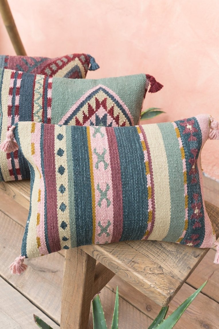 Striped Kilim Cushion Cover Second Nature Online 10