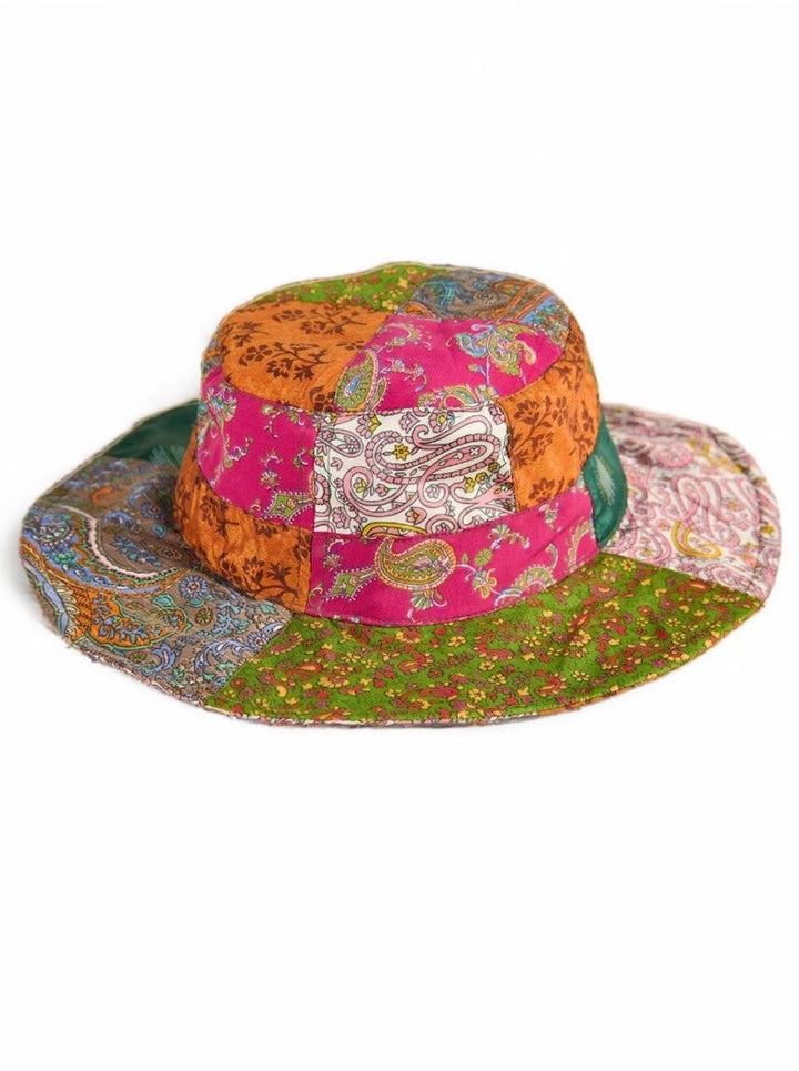 Sari Festival Sun Hat Made from Recycled Sari