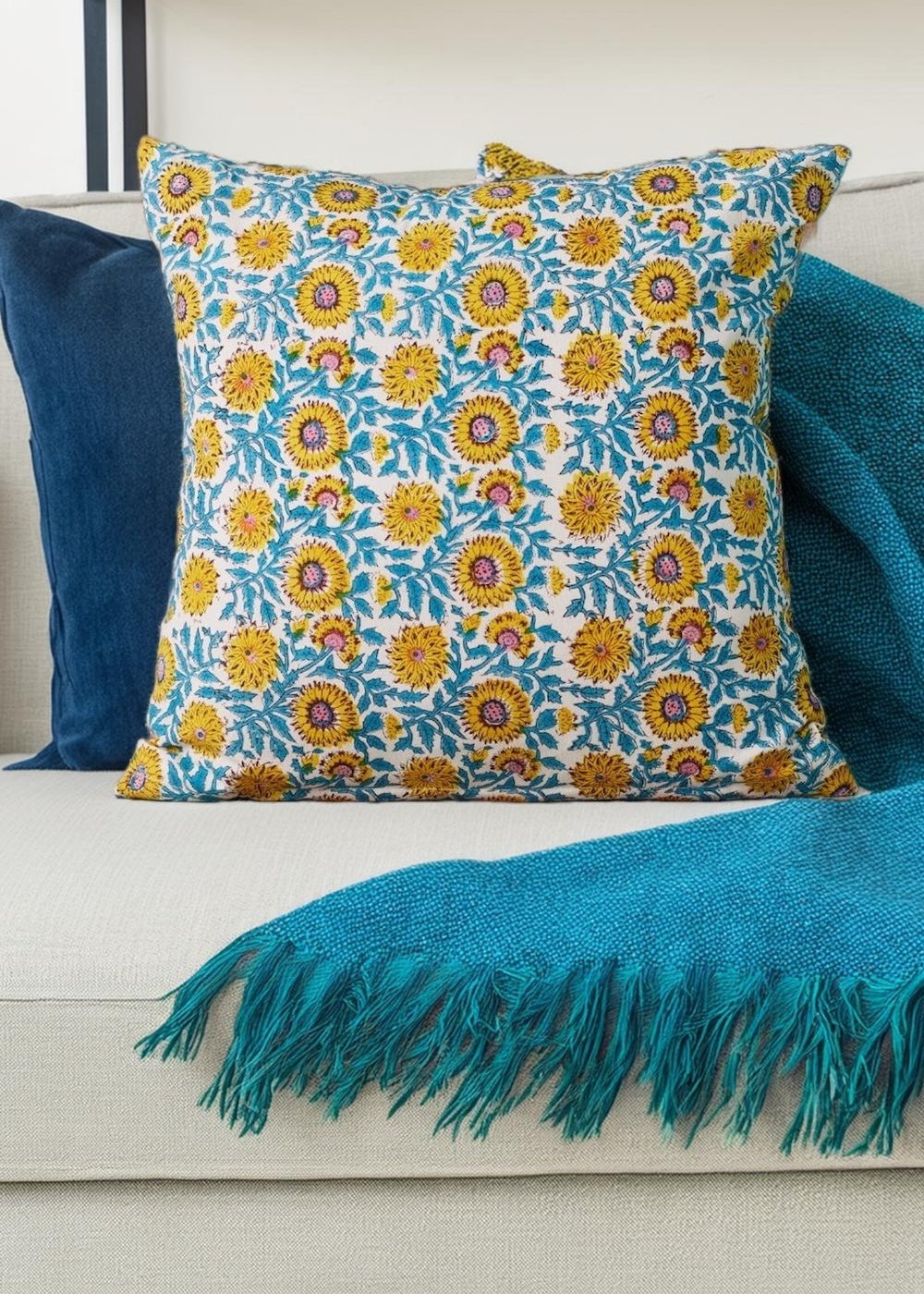 Sunflower Cotton Cushion Cover Second Nature Online