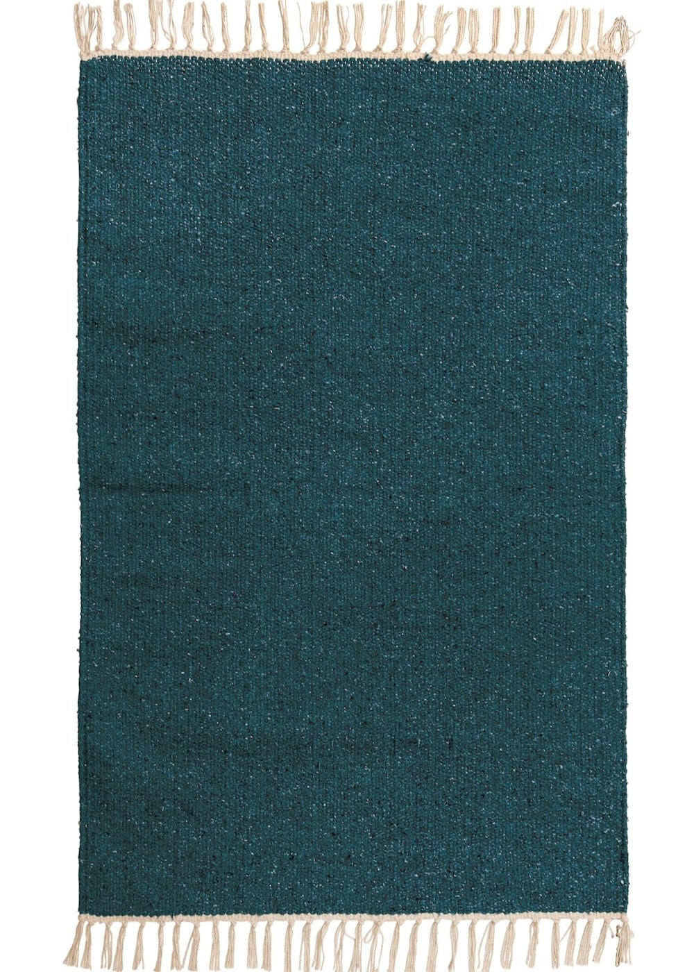 Small Teal Cotton Rug Second Nature Online