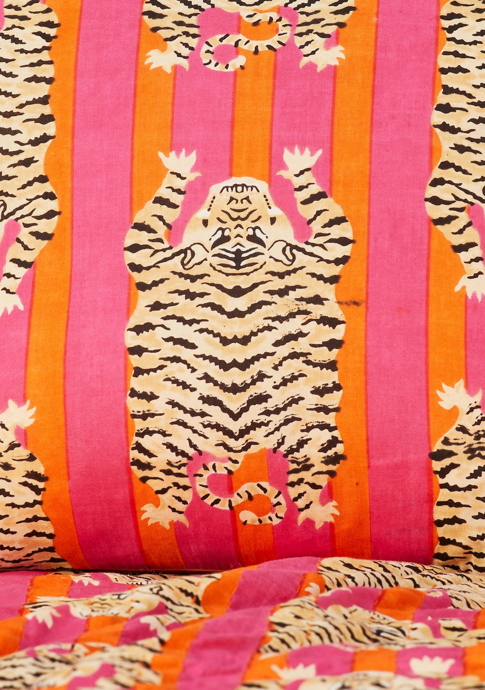 Tiger Stripe Cushion Cover Cotton 45 cm x 45 cm