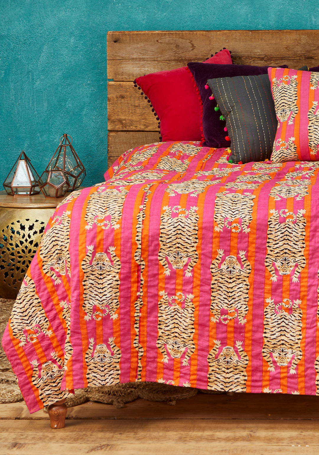 Tiger Kantha Cotton Indian Throw Second Nature Online