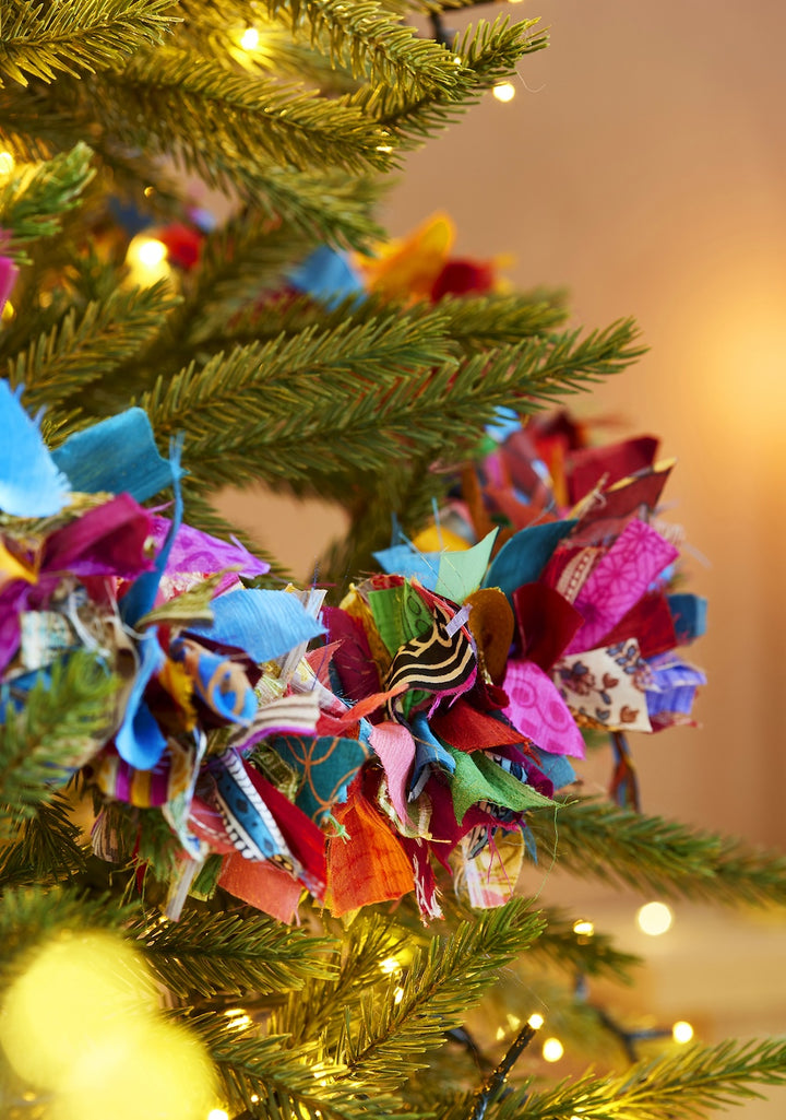 Recycled Sari Fabric Tinsel/Garland - Multi Colours