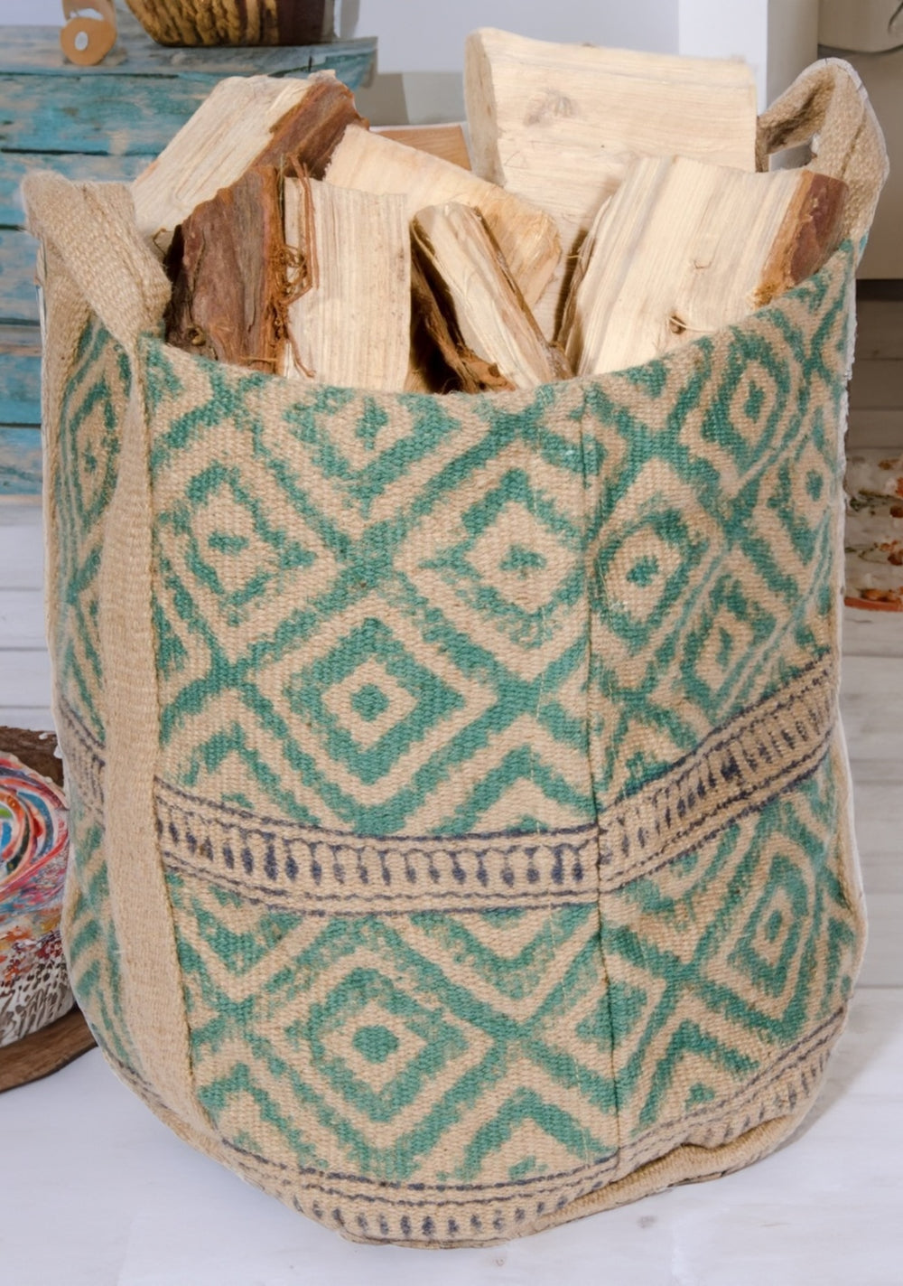 Turquoise Log Bag Second Nature Online