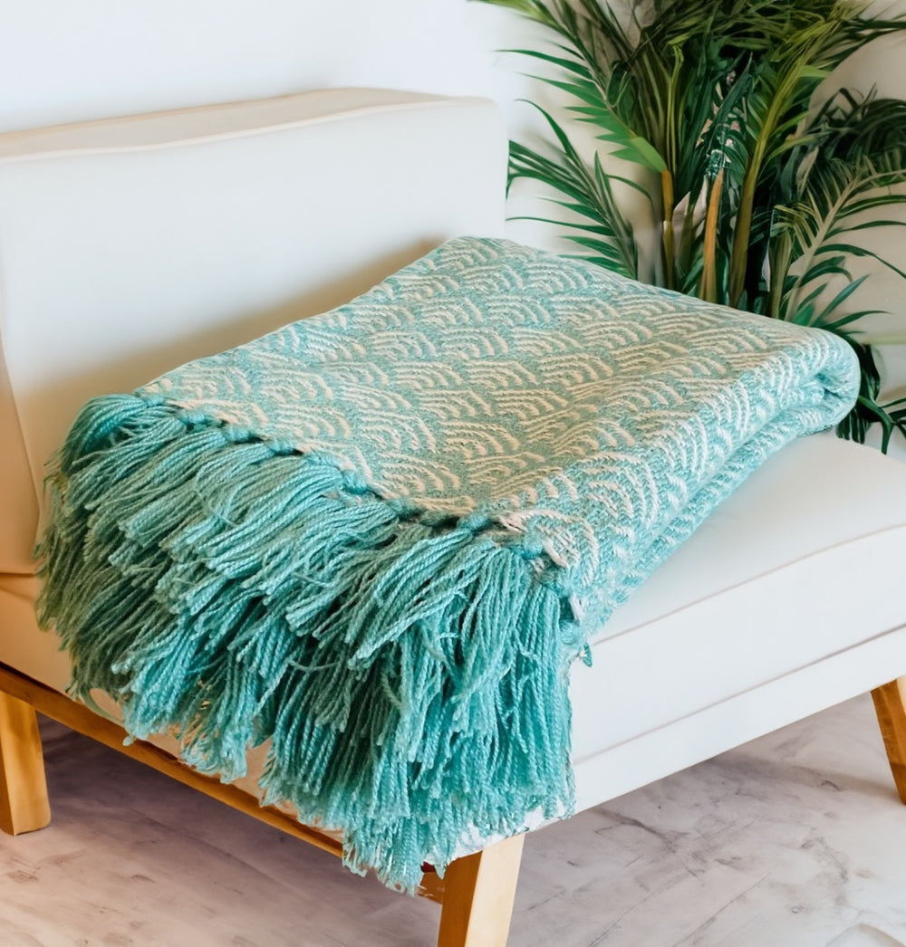 Turquoise Throw Second Nature Online