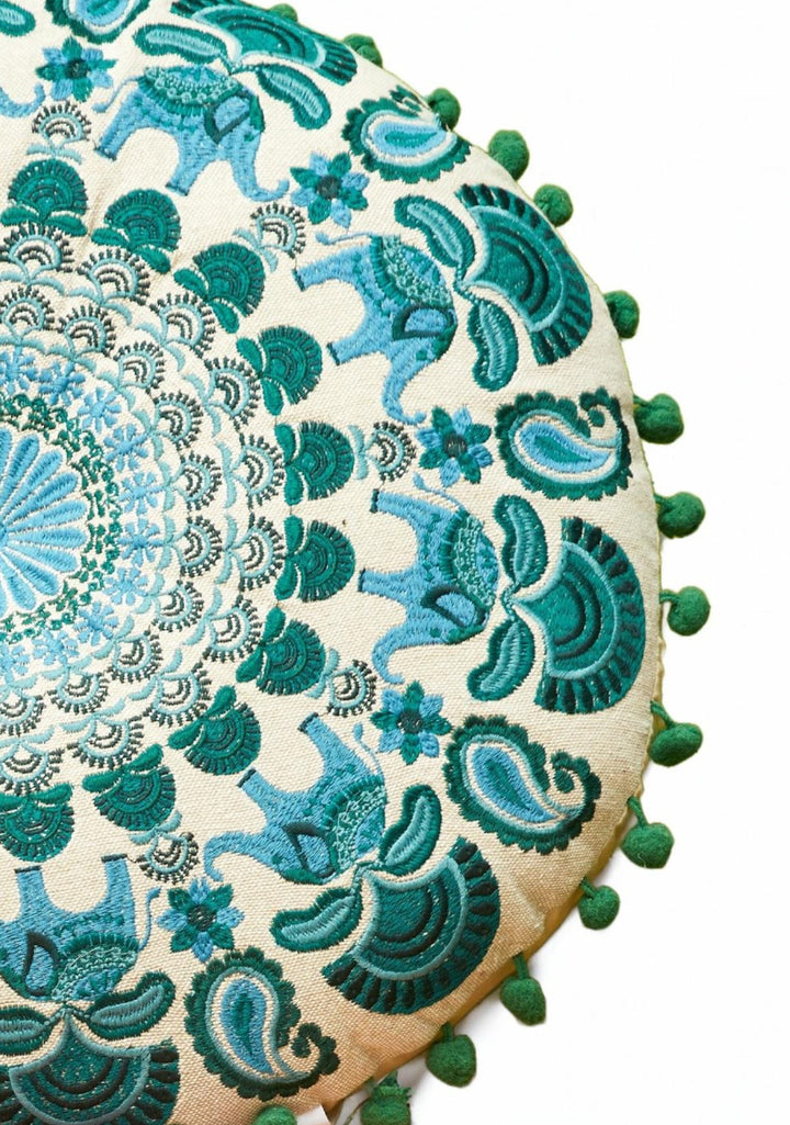 Turquoise Green Yoga Floor Cushion