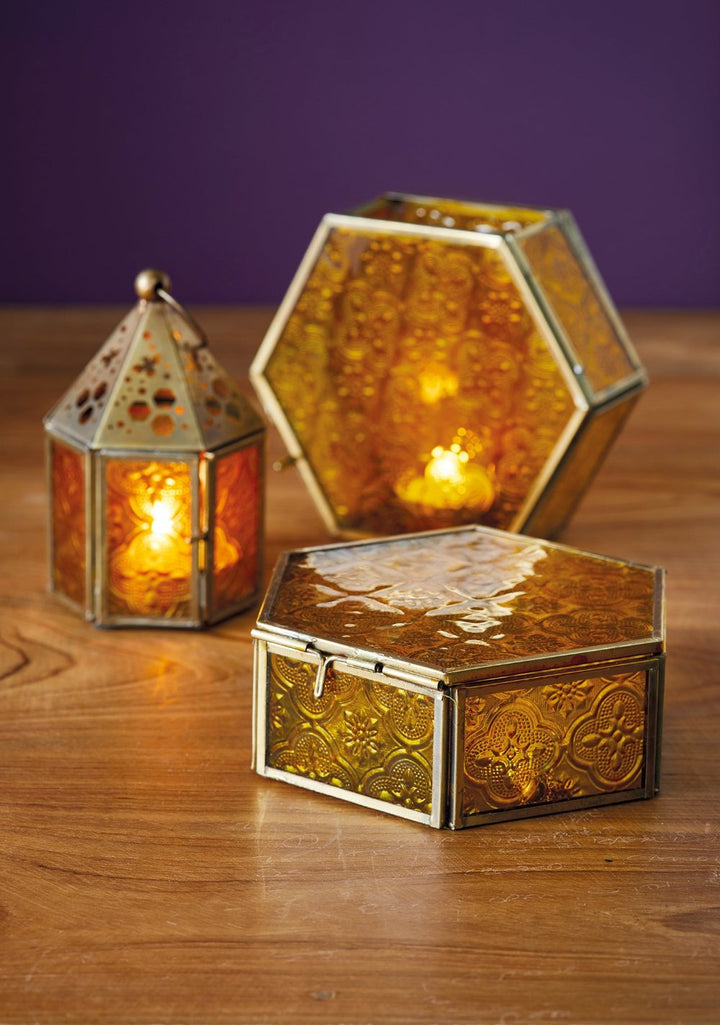 Lantern and Box Metal and Glass Collection