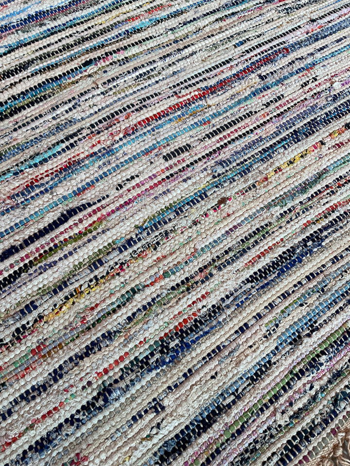 Multicolored striped fabric pattern