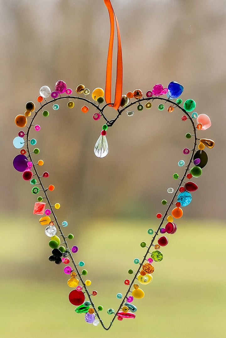 Heart Decoration Hanging In a Window