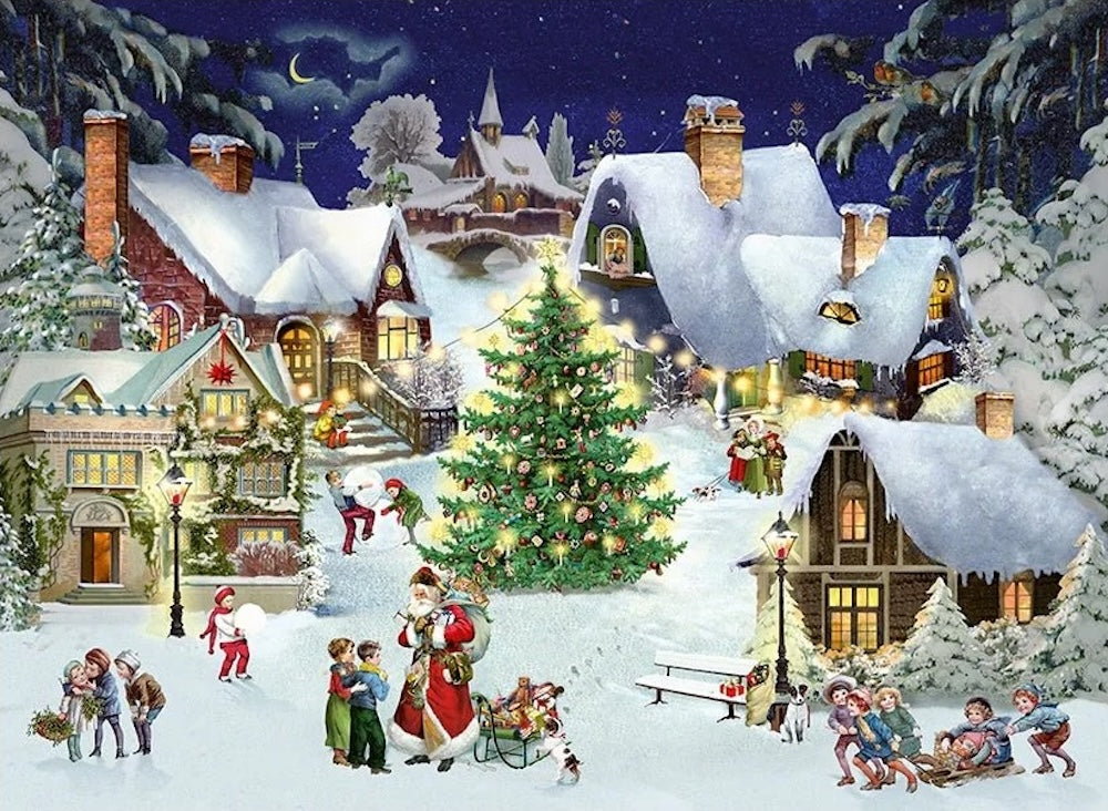 Traditional Luxury Christmas Picture Advent Calendar Village On The Hill Coppenrath A4