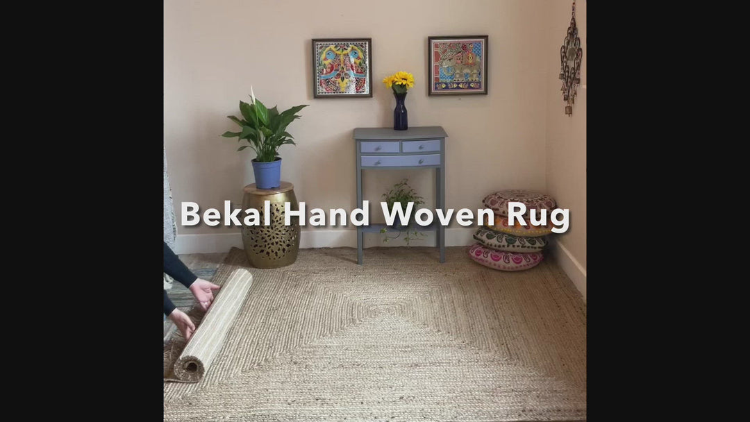 Video of Natural Striped Beige Rug Second Nature Online