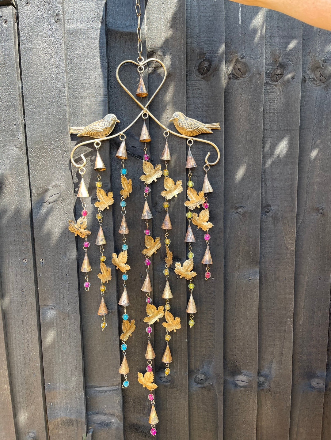 Wind Chime for Garden with Birds and Leaves