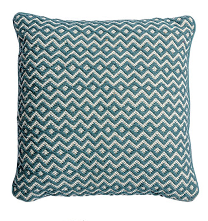 Cushion Cover in Cotton and Jute with Geometric Zig Zag Design