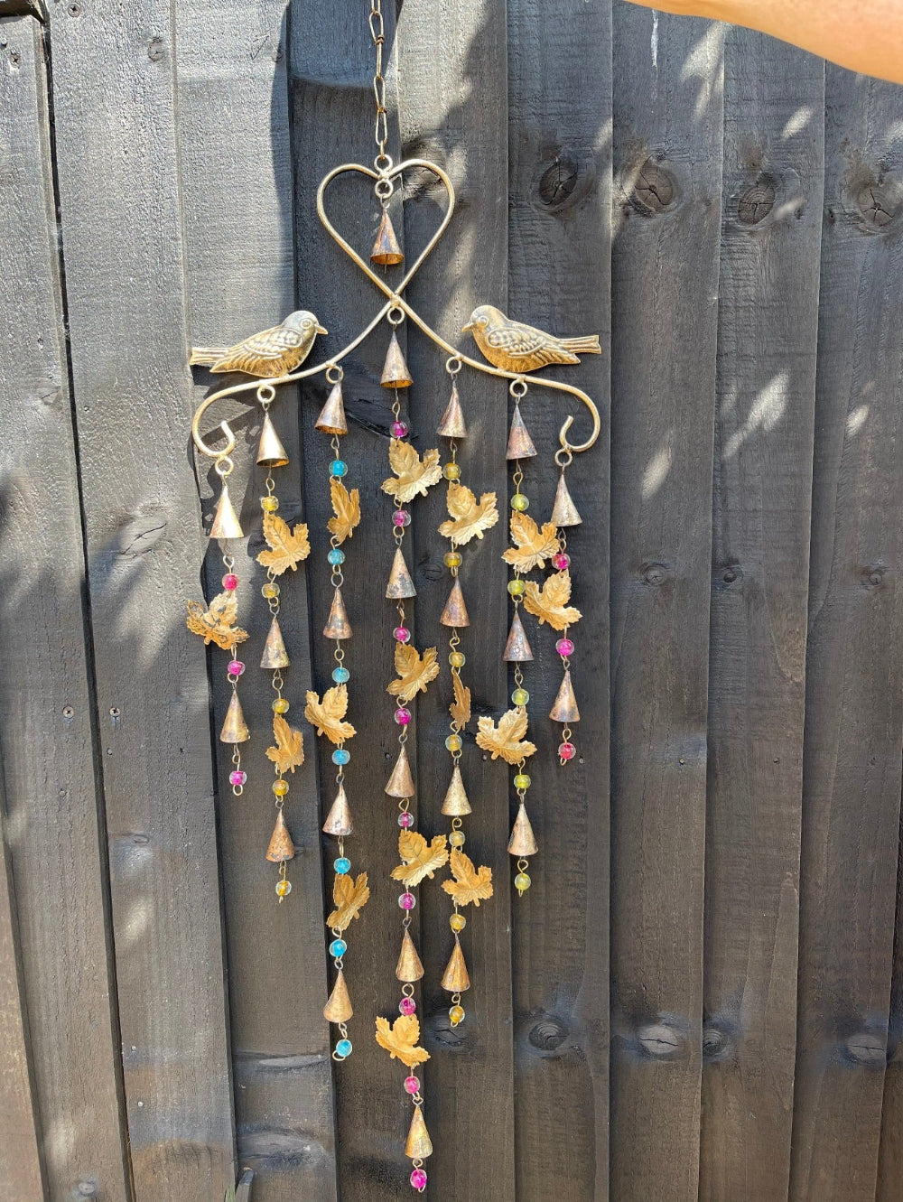 Bird Leaf Beaded Garden Wind Chime - Second Nature Online