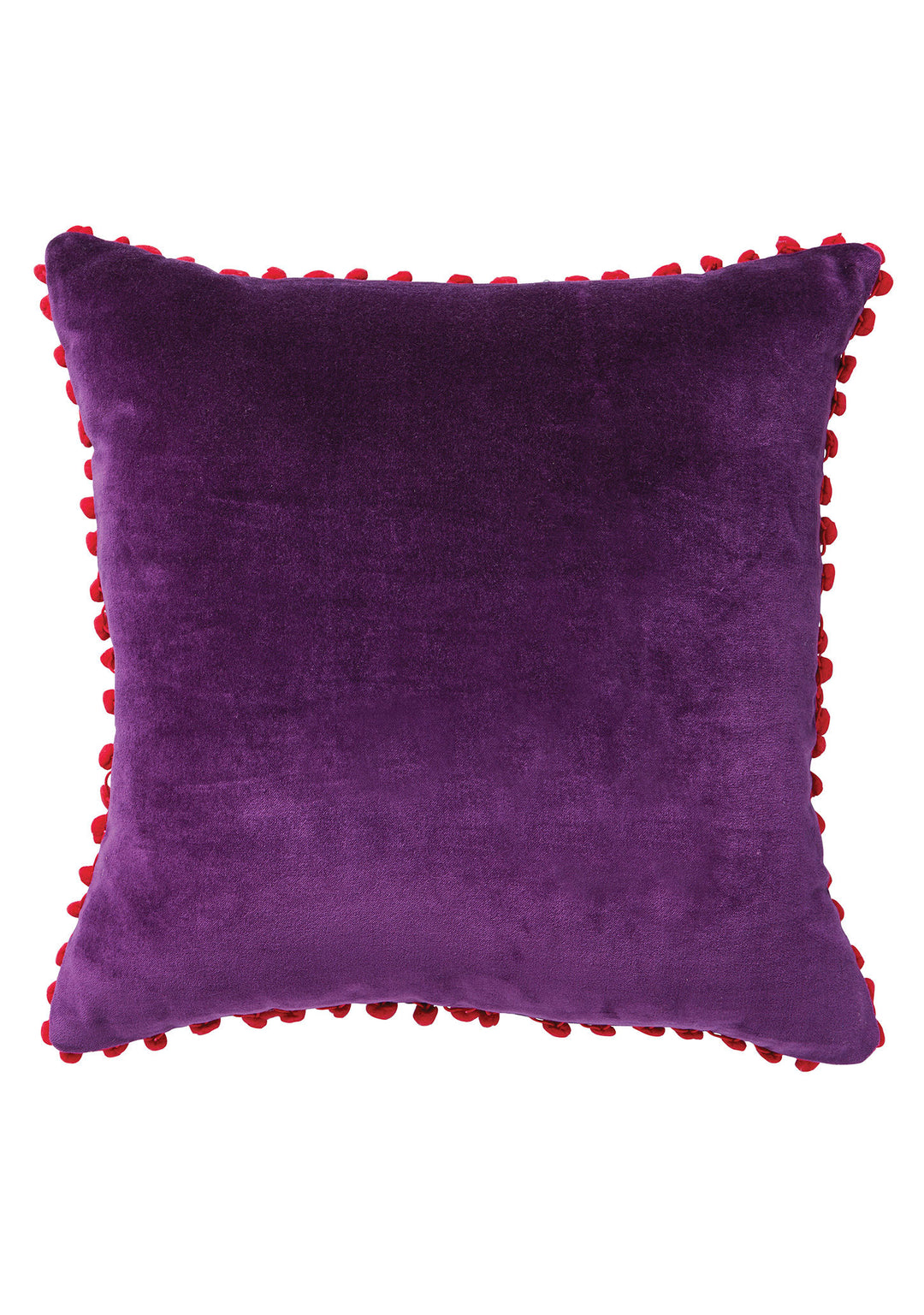 Cotton Velvet Cushion Covers With Pom Pom's 45 cm x 45 cm available In 4 Colours