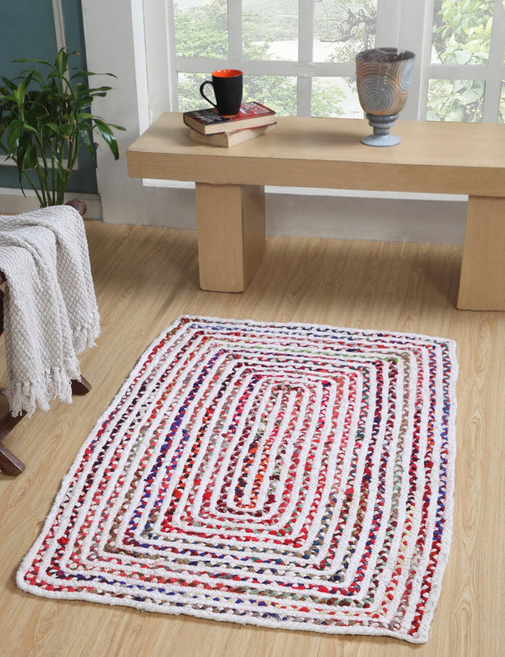 Carnival Rectangular Bedroom Rug Ethical Source with Recycled Fabric Chair and Table Second Nature Online