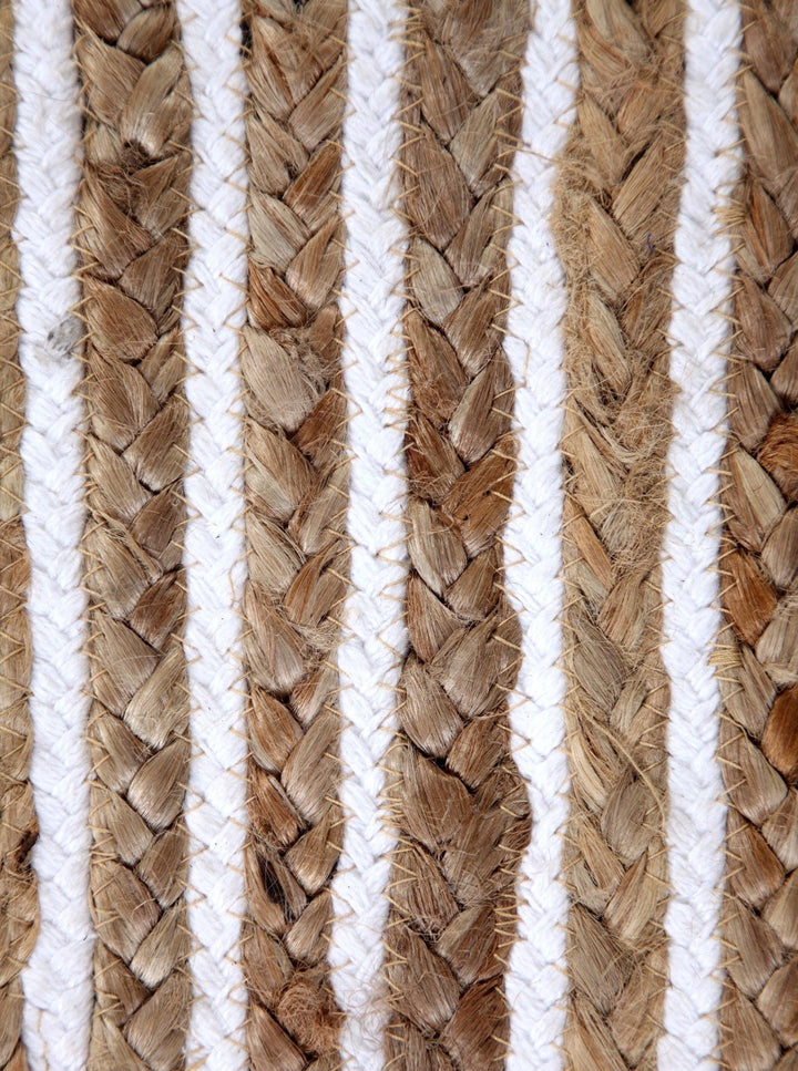 Chakkar Pale Braided Rug Close Up Second Nature Online