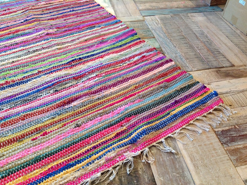 Close Up Of Recycled Rag Rug