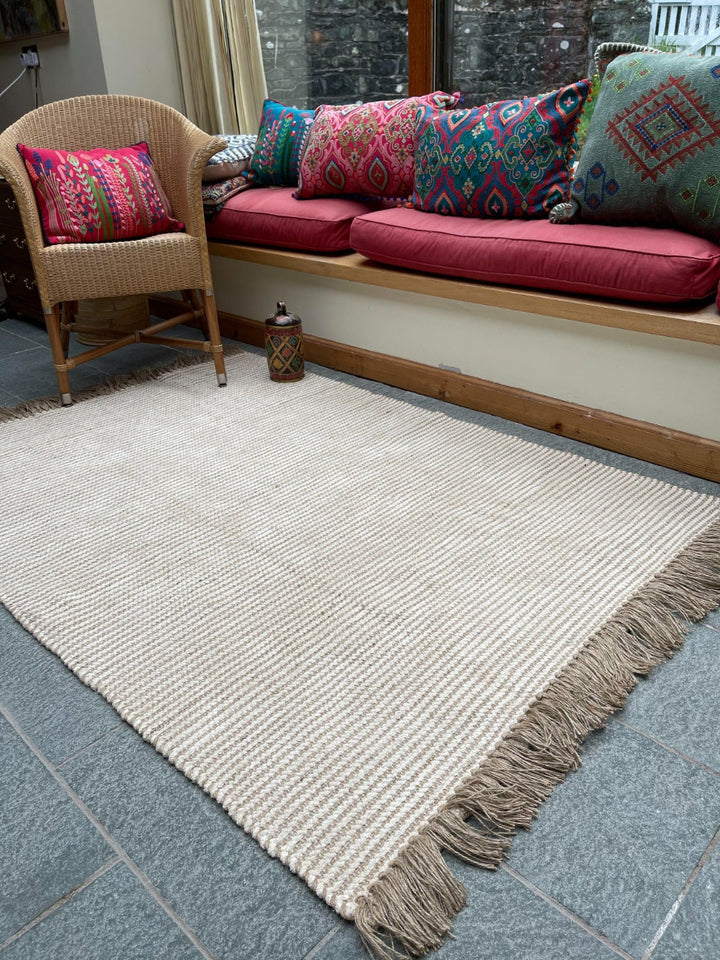 Colva Jute Living Room Natural Rug - Second Nature Online