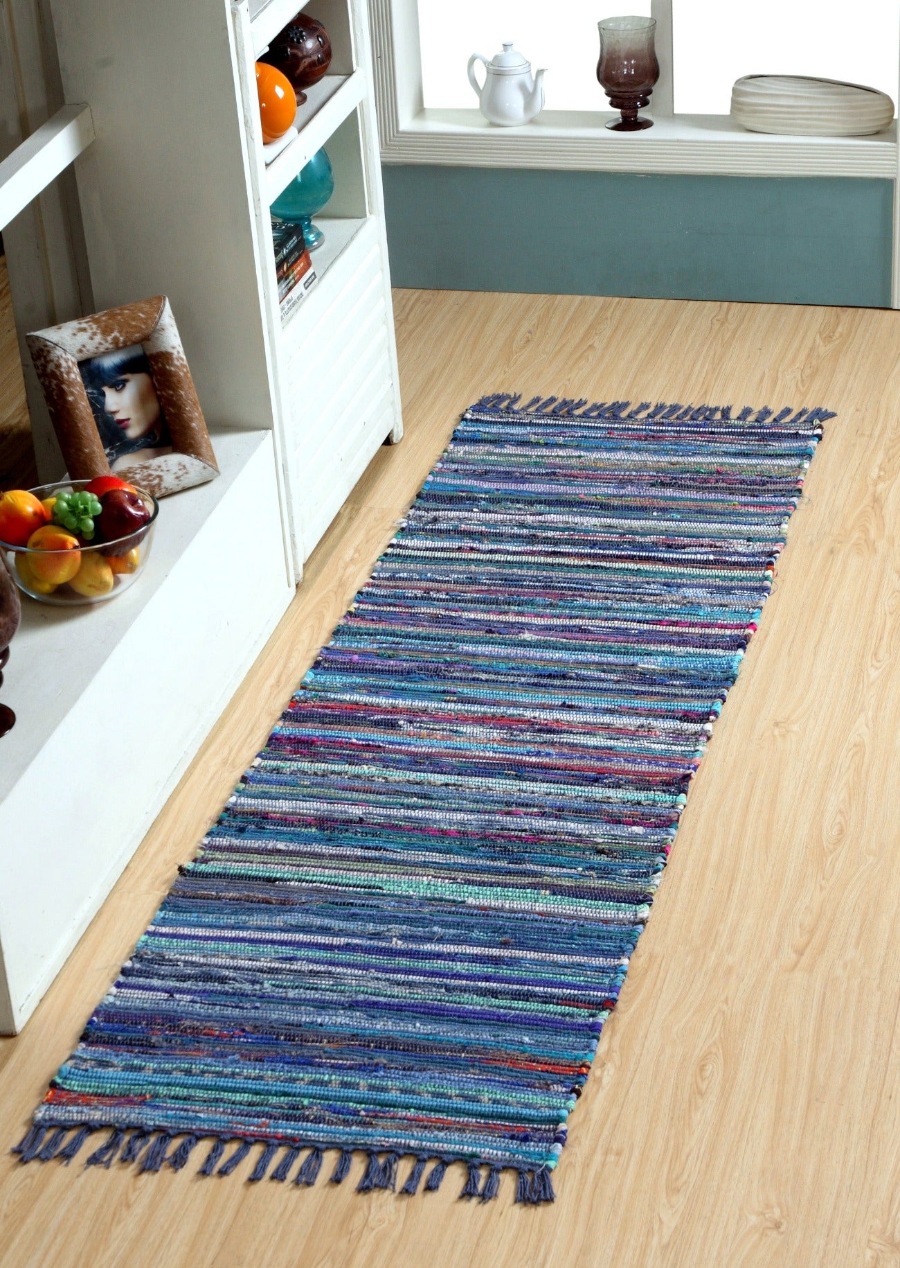 Traditional Rag Rug Natural Fibers hotsell Recycled Clothes For 21st Century Floor