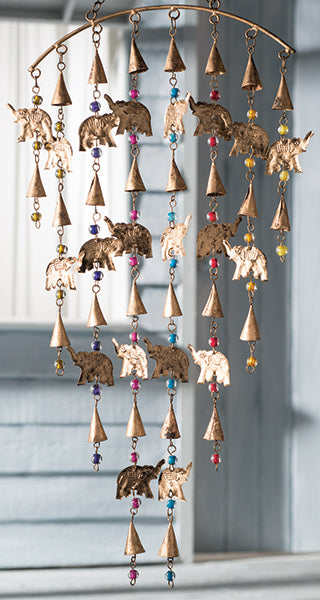 Garden Windchime Mobile with Lots of Elephants Second Nature Online
