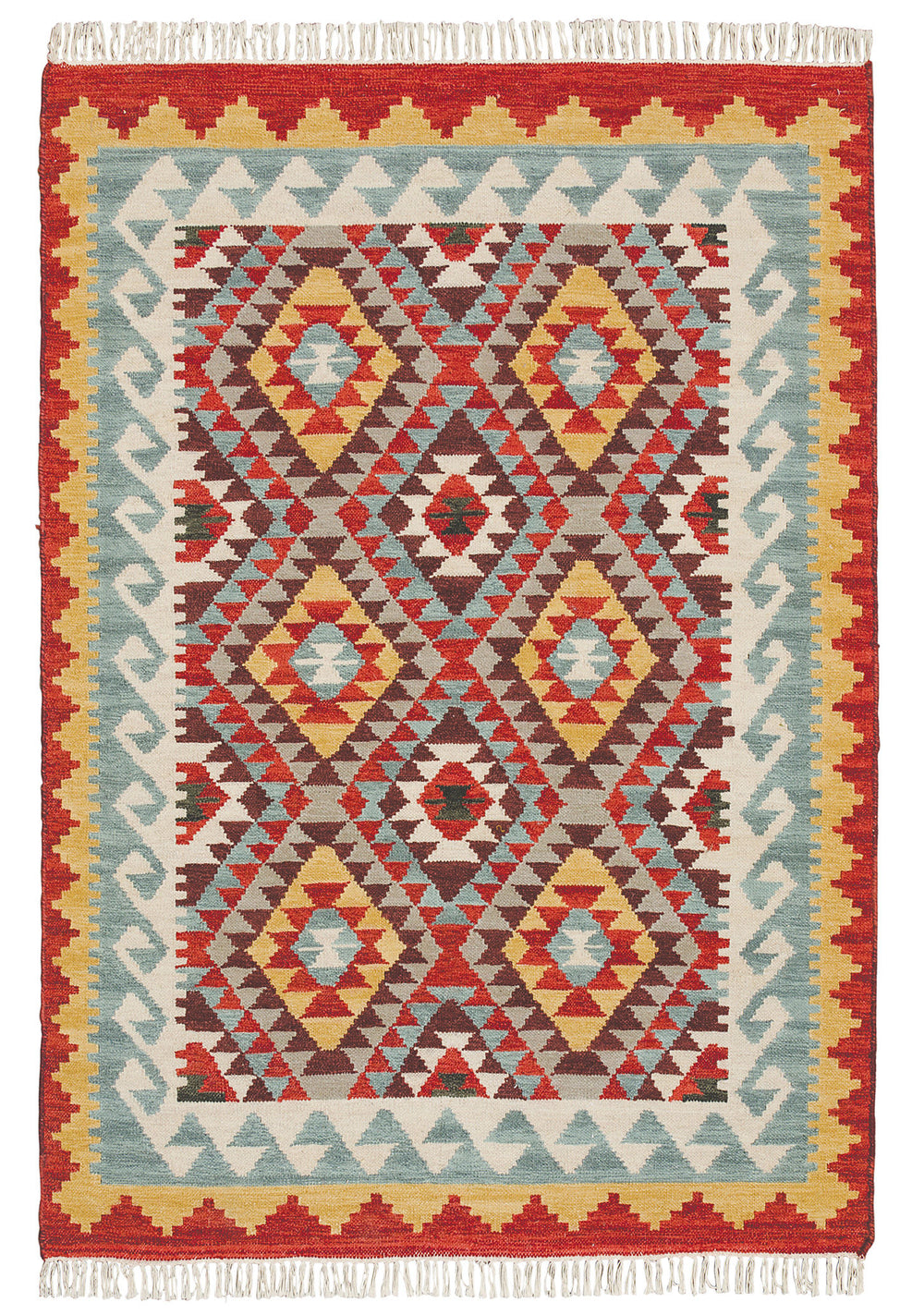 Diamond Kilim Wool Cotton Kilim Second Nature Online