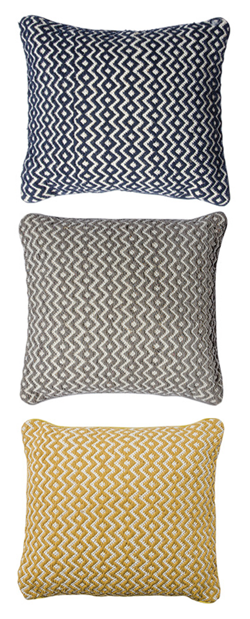 Second Nature Cotton Zig Zag Cushion Cover 50 cm x 50 cm