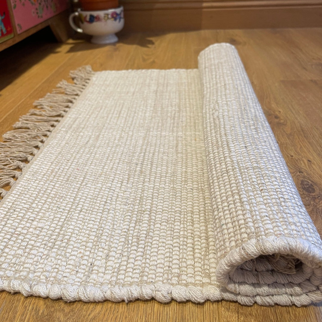 Hush White Cotton Rug Second Nature Online