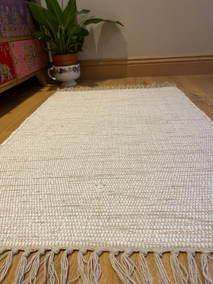 Hush Hand Loomed Soft Cotton Rug in Muted Colours