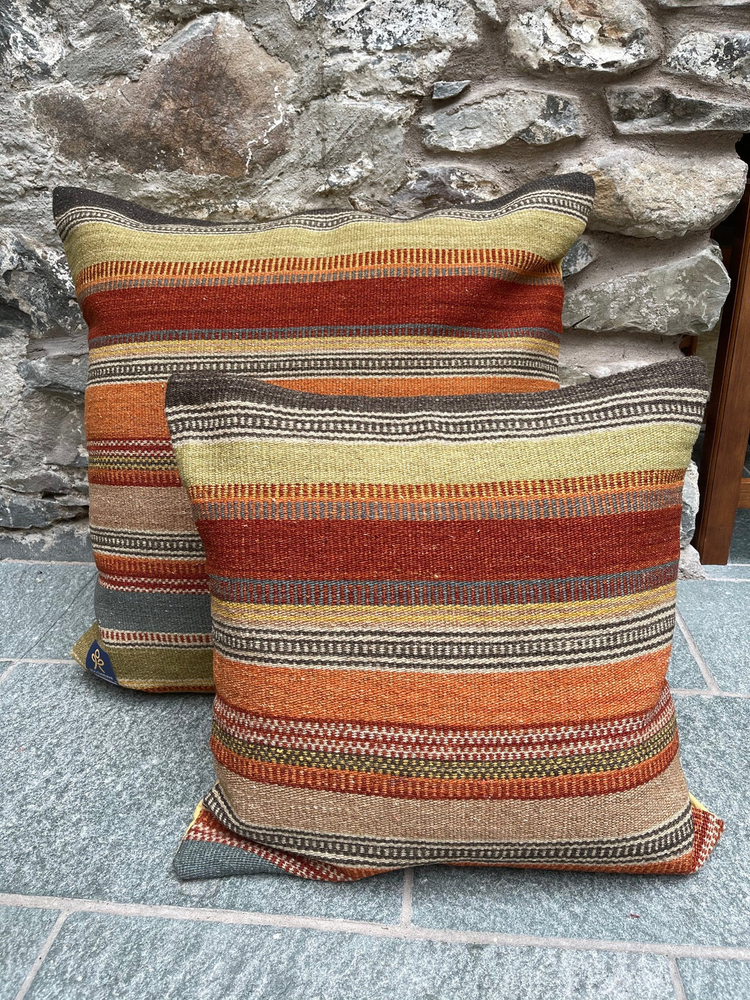 Ooty Cushion Cover Kilim Design in Multi Colour Stripes