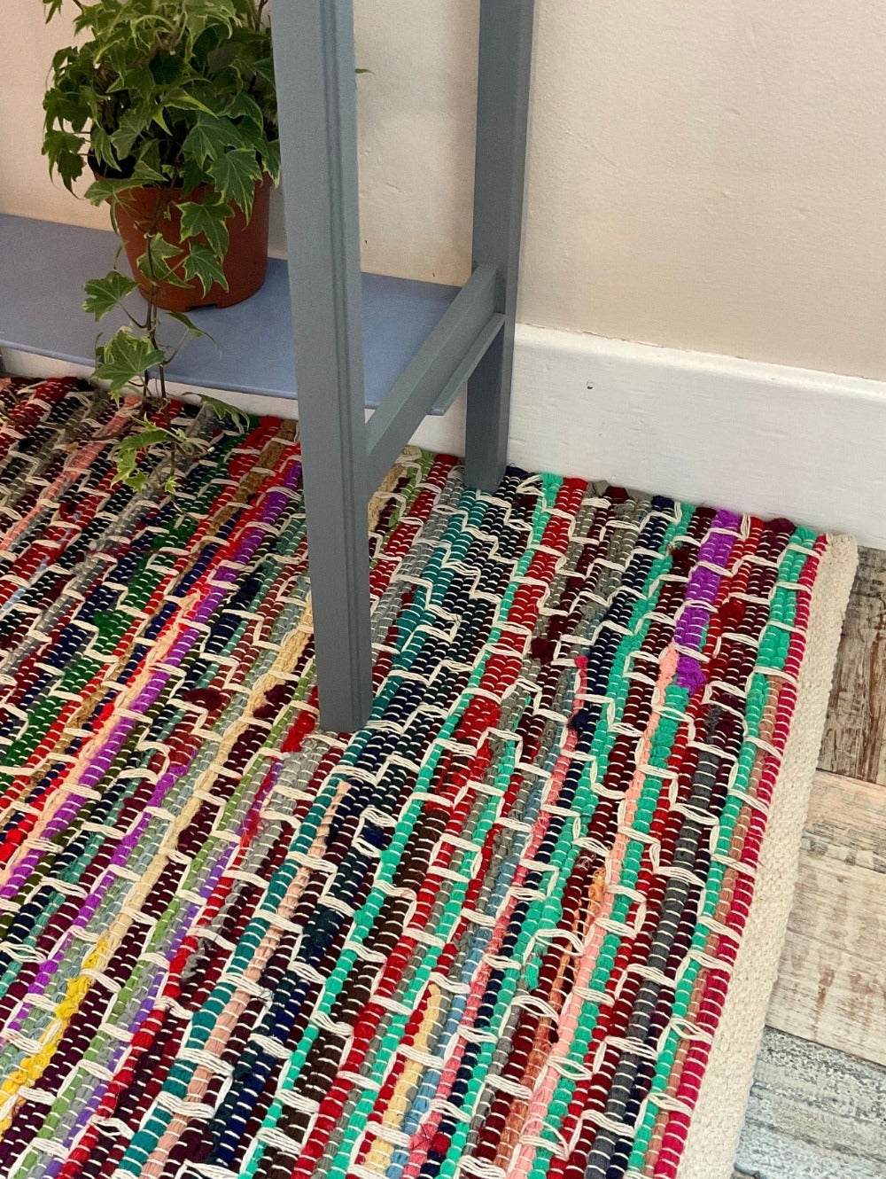Small Rainbow Rug | Reversible | Multicolour | Second Nature Online