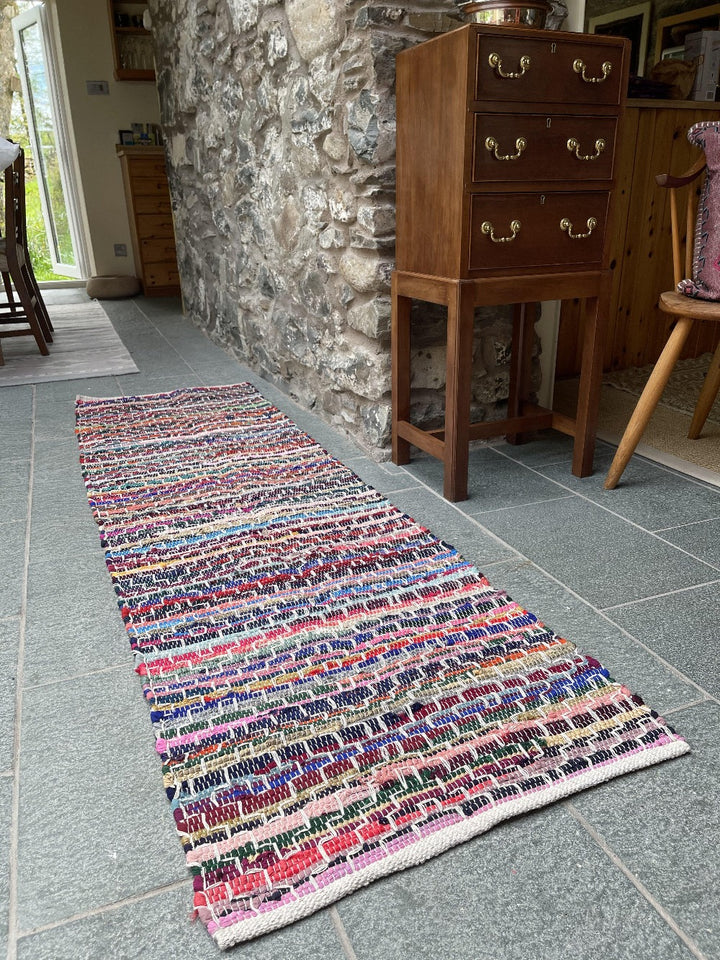 KADAM Geometric Rainbow Rug Multicolour and Reversible - Second Nature Online