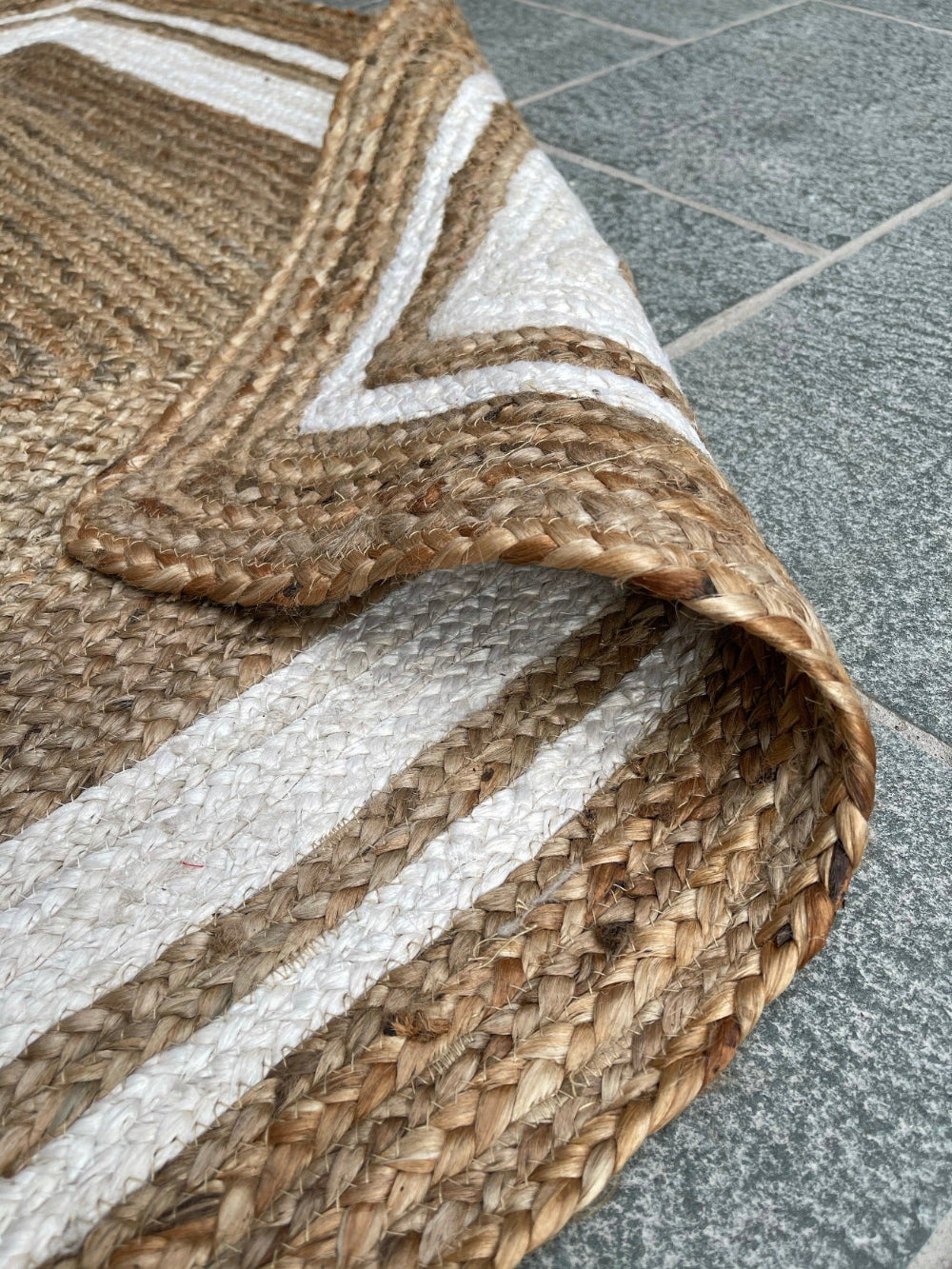 Khidakee Braided Jute Rug Close Up