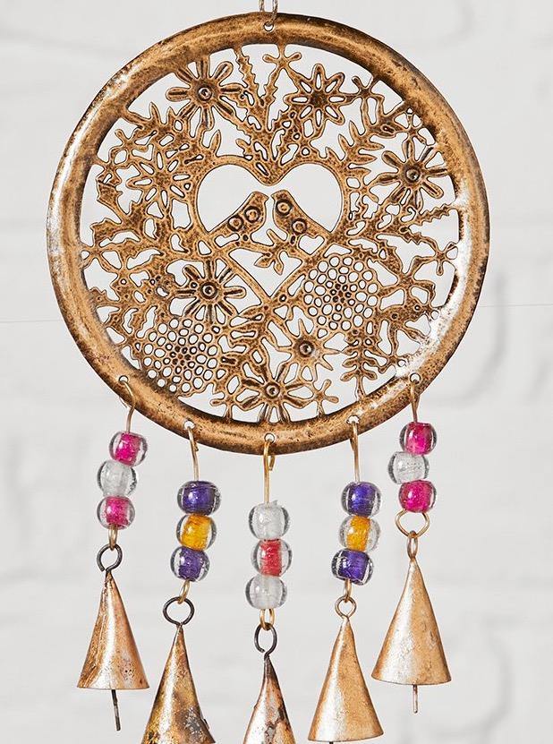 Love Bird in Tree Of Life Wind Chime Hanging Mobile - Second Nature Online