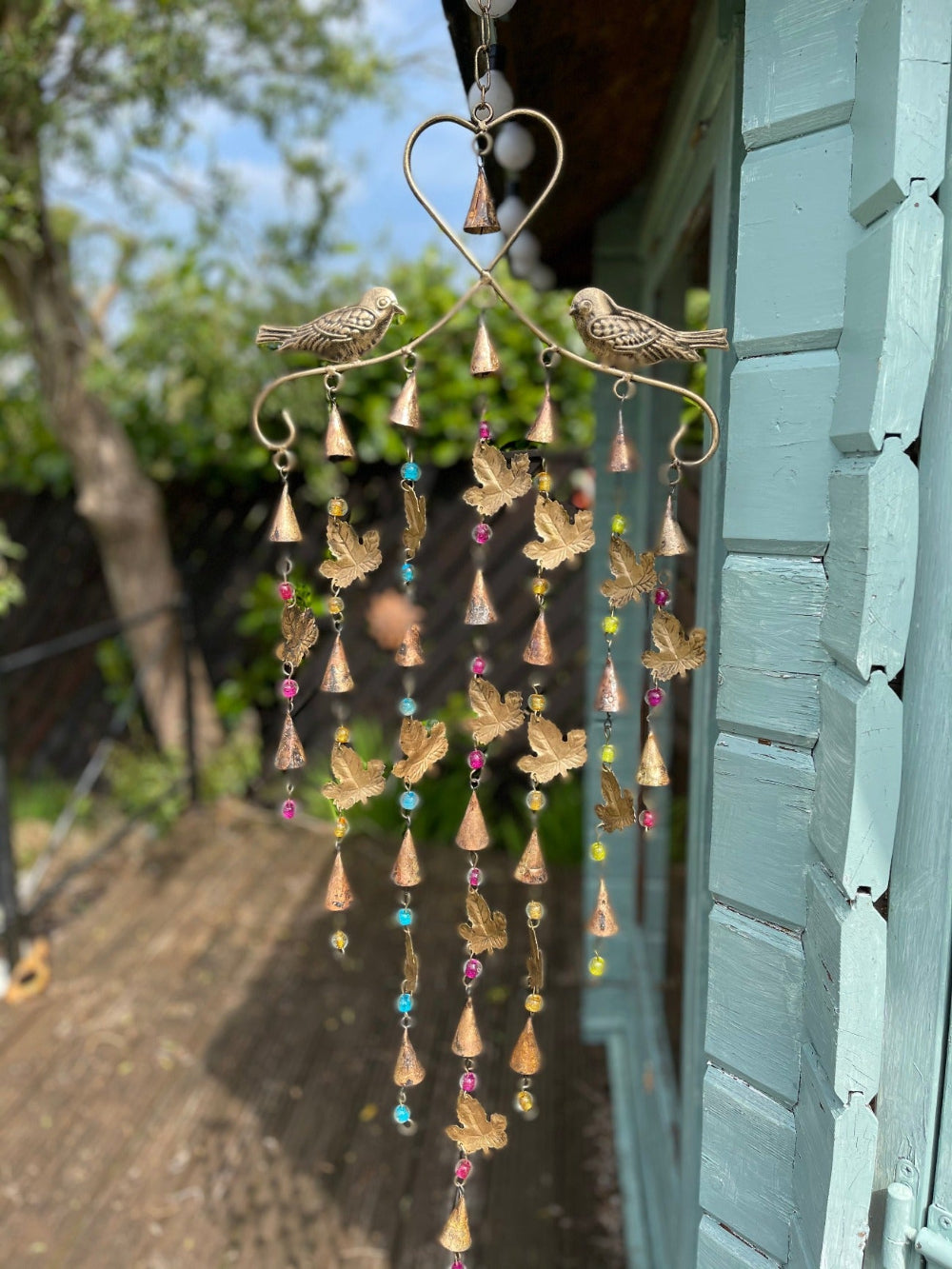 Metal and Glass Bead Garden Windchime - Second Nature Online