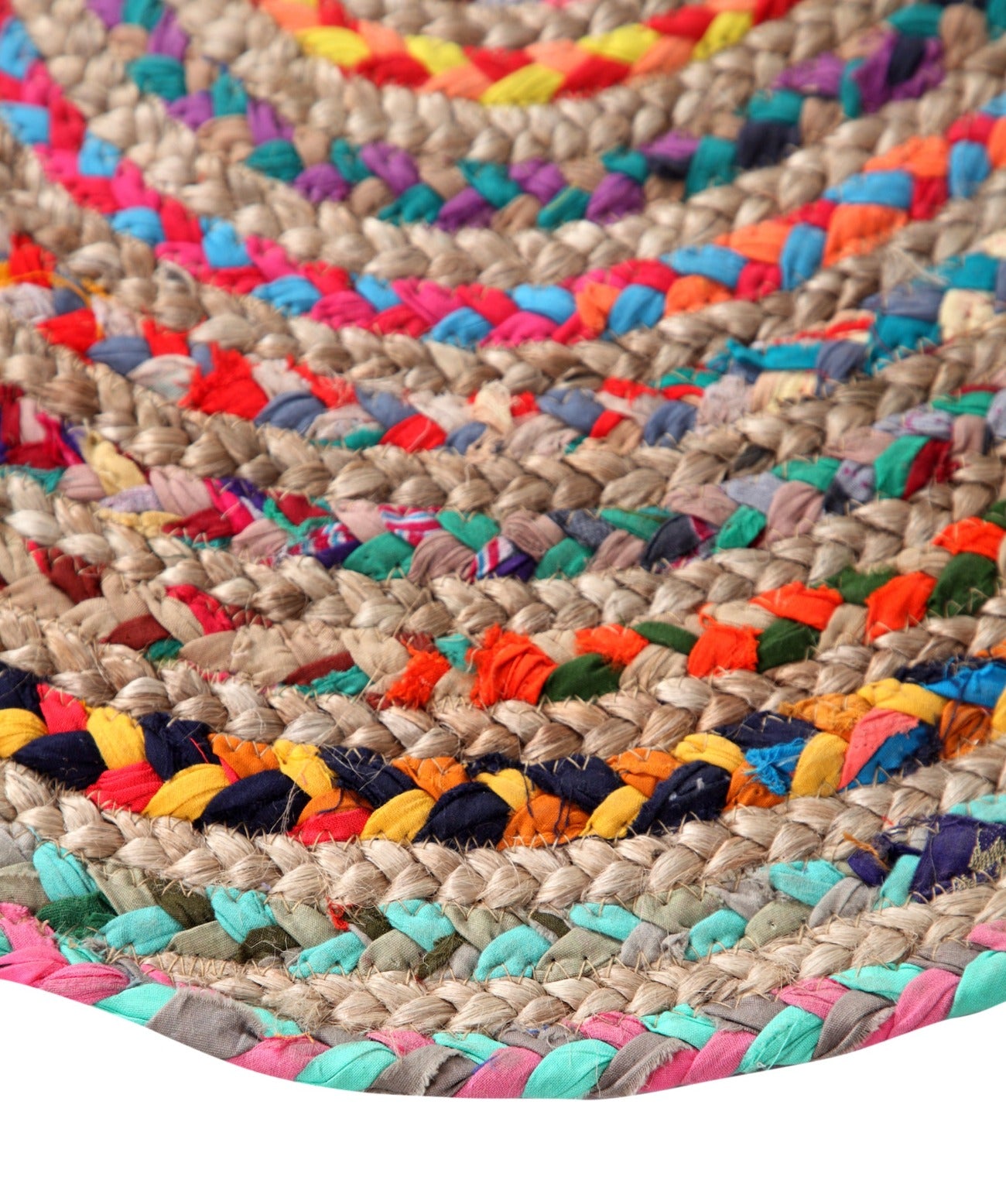 Braided Round Rug Jute Multicolour Shop With Second Nature Online braided-round-rug-jute-multicolour-shop-with-second-nature-online