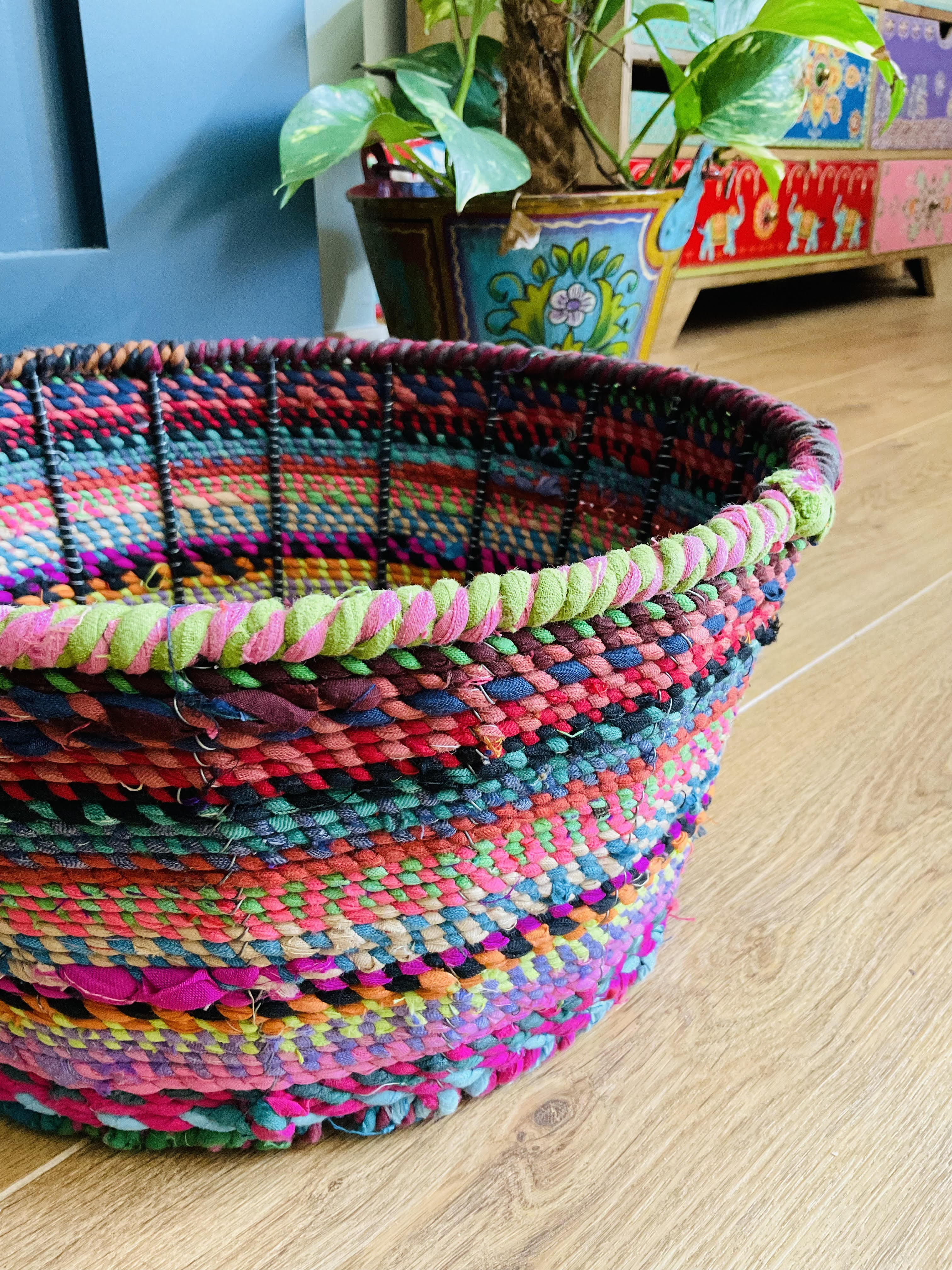 Woven deals basket storage