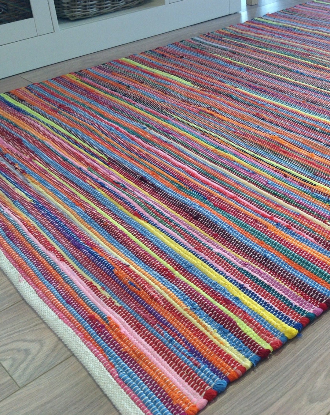 Rainbow Rag Rug Outdoor and Indoor Multi Colour Second Nature Online