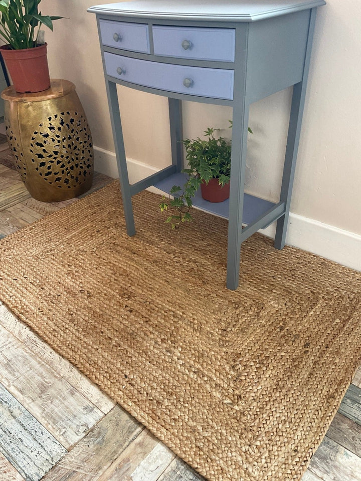 Rectangular Braided Natural Jute Rug