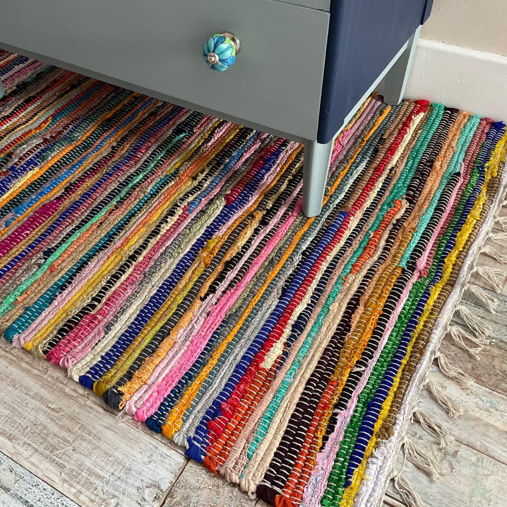 Rectangular Multi Colour Rag Rug