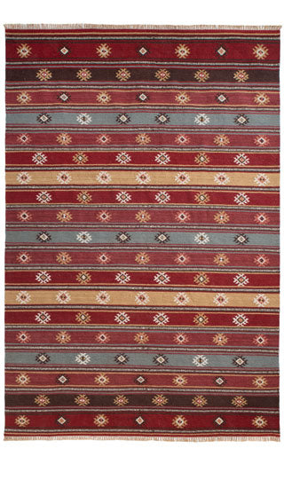 Zanskar Kilim Rug Handmade in Wool Geometric Design