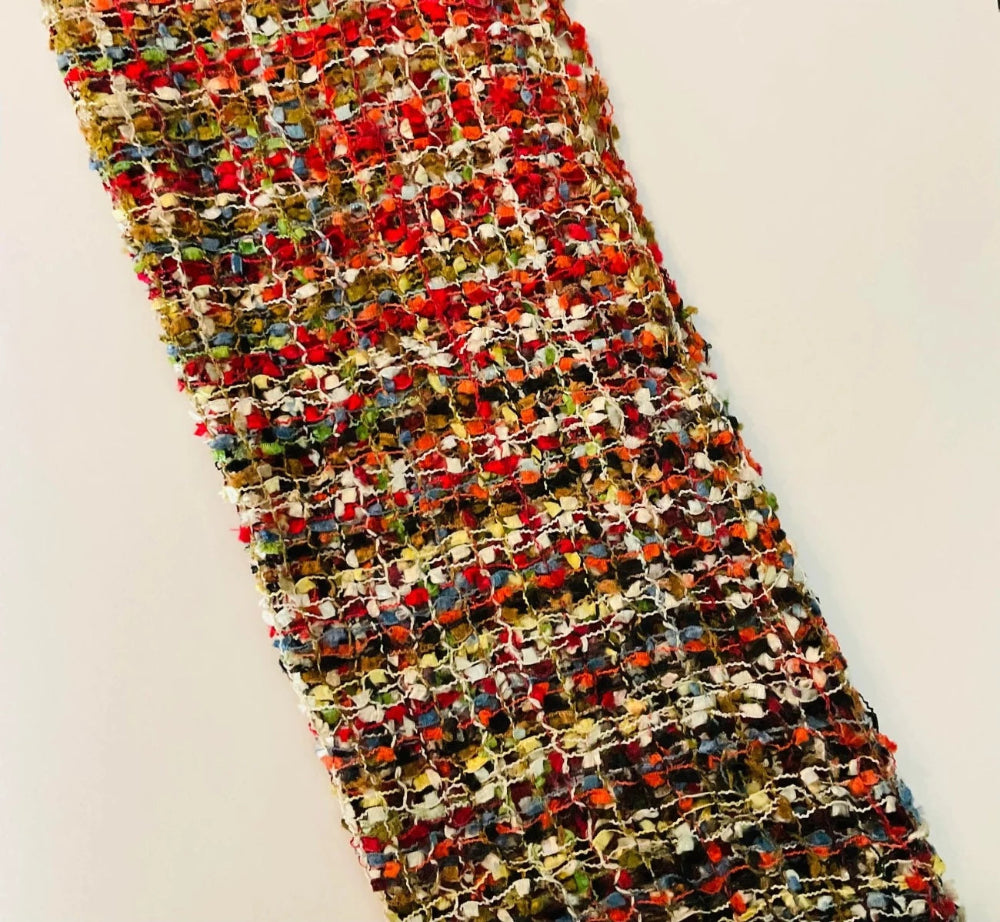 Red Black Viscose Close Up - Second Nature Online