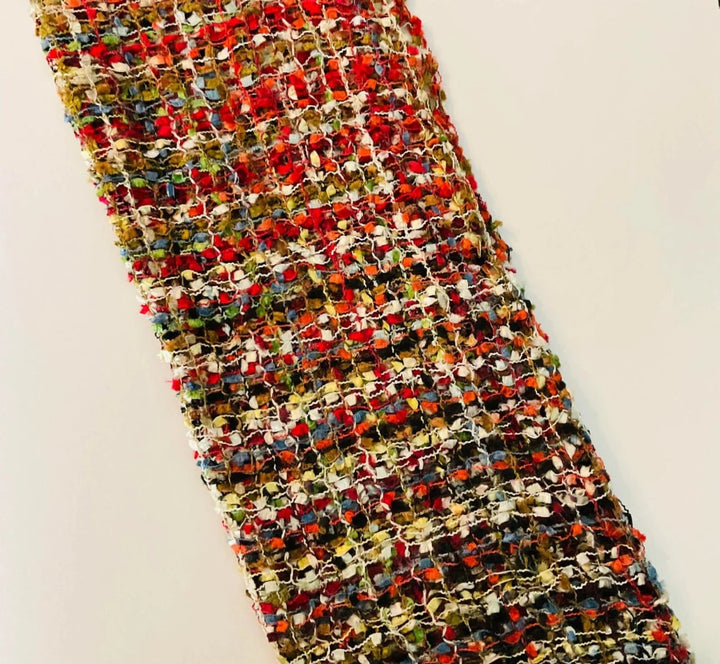 Red Black Viscose Close Up - Second Nature Online