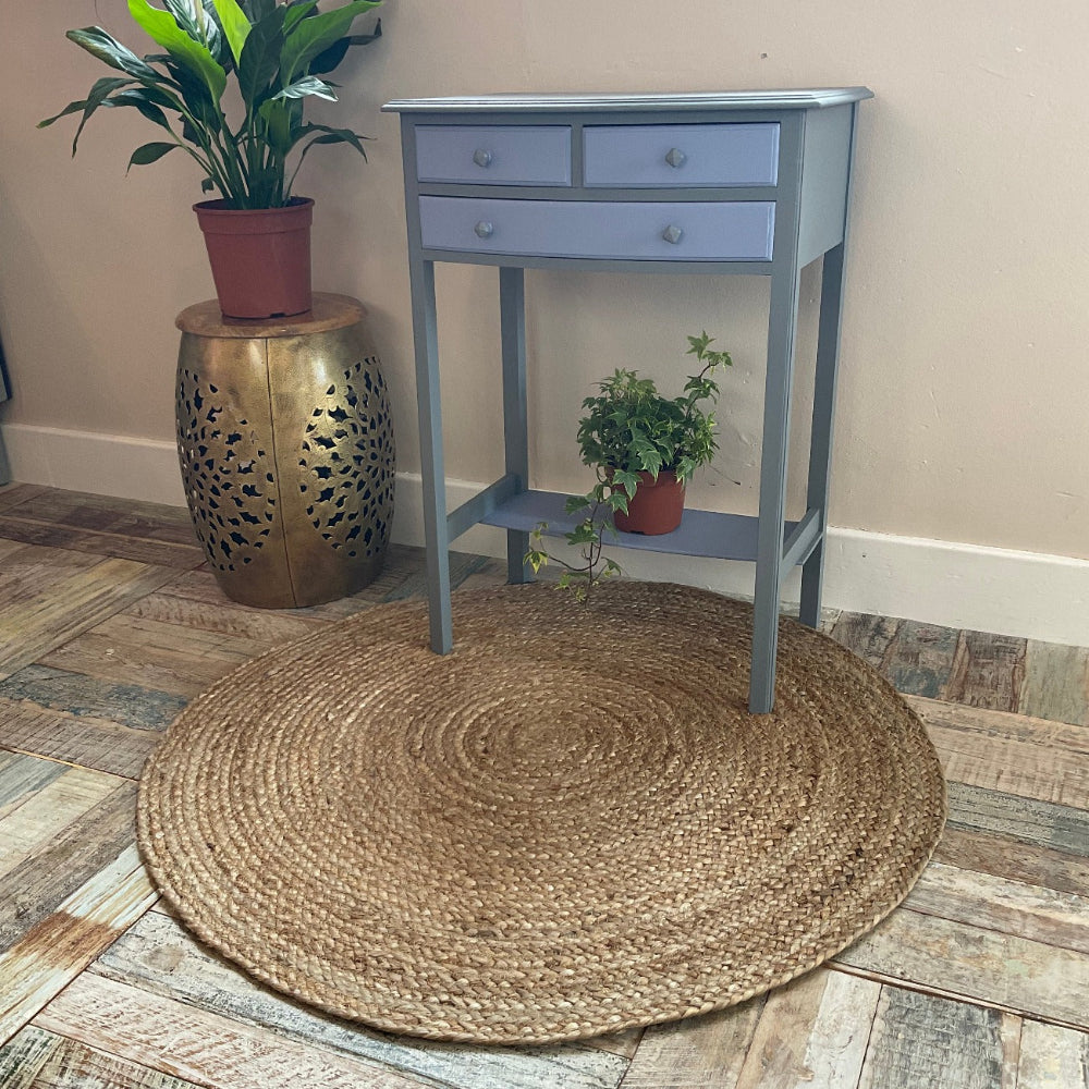 Round Natural Jute Rustic Rug  - Second Nature Online
