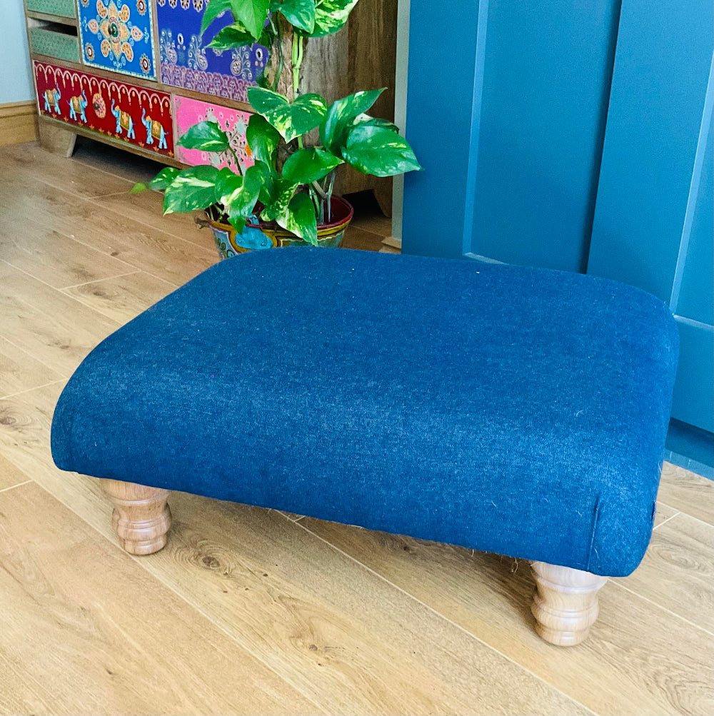 Denim Footstool Second Nature Online