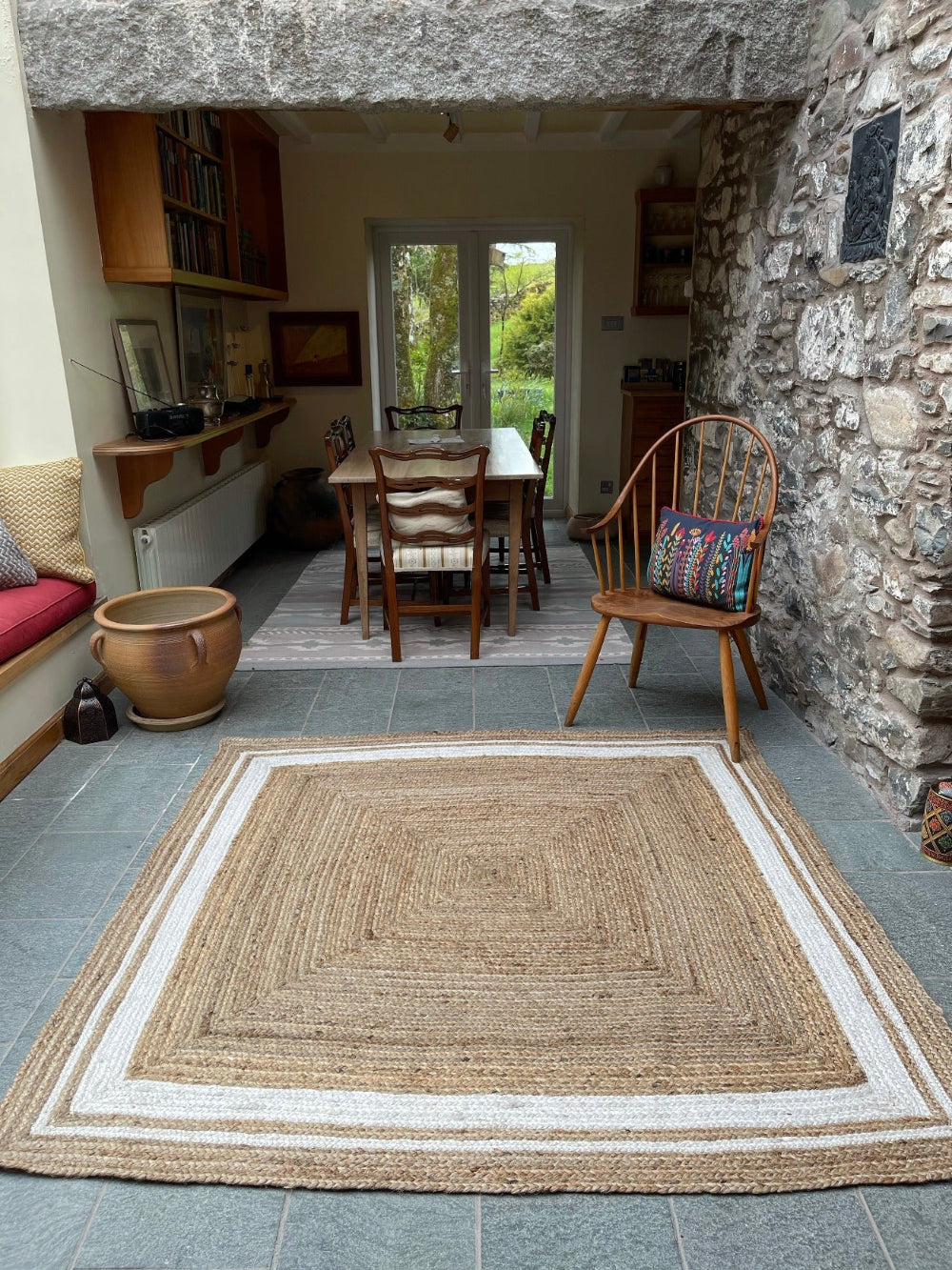 Square Braided Jute Rug - Natural Sustainable Rug
