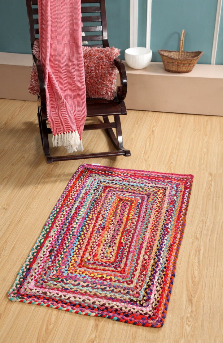 Sundar Rectangle Cotton Braided Rug - Second Nature Online