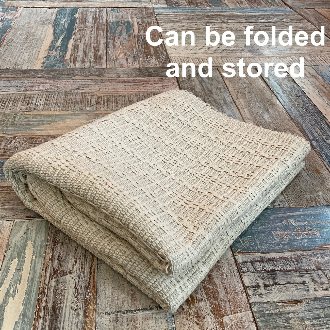 Natural Rug Cotton Textured and Hand Woven | Second Nature Online